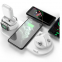 Cargador inalámbrico de escritorio de seis en uno para teléfonos móviles, relojes y auriculares en colores negro, blanco y rosa dorado - Adaptadores de carga, accesorios para teléfonos