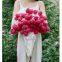 PINK CARNATIONS ROSE CROCHET FLOWER BOUQUET BLANKET