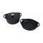 Stackable Cast Iron BBQ Cooking Set with Detachable Handles
