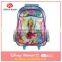 2016 Flower Girl Fashion Trolley School Bag With Shinning Lights for Teens