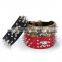 Wholesale dog chain nails skulls multi color pu leather dog collar