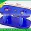 Blue Acrylic Headphone Rack With Jointing, Perspex Microphone Holder With 200*100*70mm
