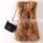 Fluffy and smooth 100% real fox fur vest /real fox fur vest