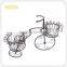 garden bicycle flower pot planter basket sculpture iron metal flower stand