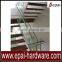 Luxury stainless steel glass railing for stairs/ stainless steel stair handrail / stainless steel balustrade