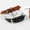 Factory top selling wholesale buckle mens leather bracelet/