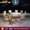 Dubai LED Round Golden Stainless Steel Base Wedding Dining Table for Events