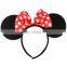 Mickey mouse ears headband with bow tie