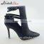 Wholesale OEM charming cow leather women boots pointed toe women high heel boots
