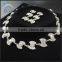 cheap bridal tassel jewelry sets Silver cute bow Necklace+Earrings set