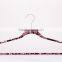 thin velvet plastic hanger with logo