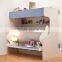 Bunk bed kids wooden murphy bed mechanism folding single bed with ladder for children