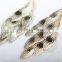 Factory wholesale western jewelry gold plate zinc alloy multilayer slice evil eye earring