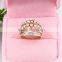 China factory direct wholesale jewelry rose gold full jewelled finger ring