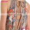 Halter high waist nude ruffled bikini swimwear