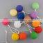 Multicolor Cotton Ball Holiday Time Christmas Decorations