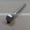 Zinc plated threaded steel dowel pin with ring