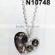 fashion broken heart chain austria crystal heart necklace