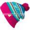 Pom Pom OEM Jacquard Pattern Beanie Hats Wholesale,Custom Knit Acrylic Beanie