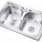 SC-216 New Style 304 Stainless Steel Double Bowl Square Kitchen Sink