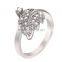 Hot Fashion Jewelry Women Chic Platinum Plated Ring for Party