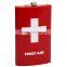 64oz Stainless Steel Hip Flask With Red Cross Society Symbol