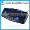 ISO factory wired gaming keyboard_three colors backlit keyboard