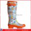 New Women's Flat Wellie Wellington, Knee High Rubber Snow/Rain Boots
