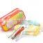 Wholesale Custom clear waterproof stand-up frosted pvc cosmetic pouch with plastic zip