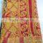 Vintage Sari Hand Embroidered Floral Indian Kantha Quilt