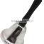 Metal hand bell with wooden or plastic handle in custom color with logo