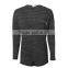Wholesale Woman Fashion Design Long Line T-shirt With Zipper Trim