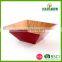 Red Bamboo Salad Bowl
