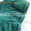 hiqh quality green ruffled 100%cotton fashion design small girls dress