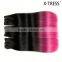 16inch100g 1b shed free straight pink ormber two tone color heat resistant high tempreture tight double drawn synthetic weft