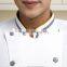 White customized with good quality double breasted cotton/polyester top chef