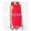 Fashion Raspberry Eyelet Tie Side Top Sleeveless Loose Women Blouse