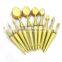 Hot 10pieces Frosted Handle Toothbrush Oval Cosmetic Makeup Brush Set