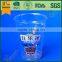 10oz disposal transparent/white PET plastic cups dome lid