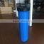 big blue water filter housing with a air release button