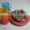 24sets PP Colorful Plastic Picnic Set/portable Plastic Tableware Set/dinnerware Set
