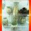 Different Shapes Golden Mosaic Glass Floral Vase
