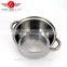 5pcs glass lid high quality stainless steel kitchen pot/cooking pot