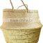 Gold/ Silver Sequin seagrass storage basket