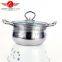 High quality 5pcs Stainless Steel Drum-shaped Soup Pot kitchen cookware with Glass Lid