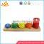 wholesale cheap children wooden shape stacking toy cute wooden shape stacking toy for training kids intelligence W13D027