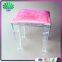 Plexiglass 4 Legs Stool Shop Mall Relax Stool Acrylic Dressing Room Cushion Square Stool