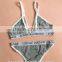 2016 latest new design sexy fashion hot sale the letter bikini women swimwear