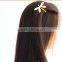 Nice gold beach series hair clip for girls,lead nickel free metal hair ornaments