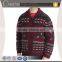 two-way front zip lambswool nordic jacquard chunky textured hand knit cardigan